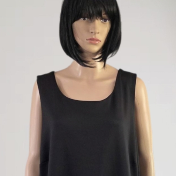 In Every Story Chic Black Sleeveless Asymetric Dress, Plus Size 3X - Picture 2 of 12